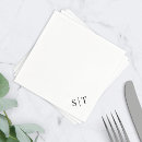 Recherche de monogrammes mariage serviettes Noir et blanc