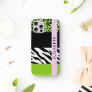 Recherche de zèbre vert iphone coques Monogramme
