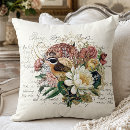 Recherche de vintage floral coussins Script