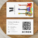 Recherche de guitariste cartes visite Monogramme