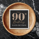 Recherche de anniversaire 90 ans serviettes Noir et or
