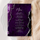 Recherche de pourpre mariage menus Élégant