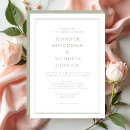 Recherche de sage mariage invitations Vert et blanc