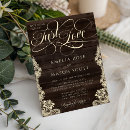 Recherche de bois et dentelle mariage invitations Couple