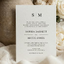 Recherche de traditionnel mariage invitations Monogramme