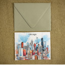 Suche nach chicago skyline postkarten Stadtansicht