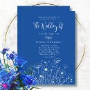 Recherche de bleu cobalt mariage invitations Minimaliste