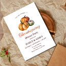 Recherche de de dîner thanksgiving invitations Citrouille aquarelle