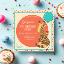 Recherche de girafe bleue invitations Pour enfants