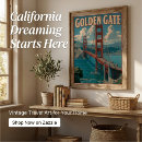 Recherche de pont san francisco posters Voyage rétro vintage