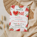 Recherche de de pastèque anniversaire invitations One in a melon