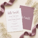 Recherche de mauve baby shower invitations Pour elle
