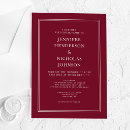 Recherche de rouge mariage invitations Simple