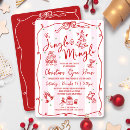 Recherche de neige de noël invitations Rouge