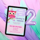 Recherche de hibou coloré invitations Fille