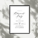 Recherche de style classique invitations Noir et blanc