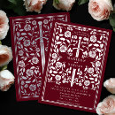 Recherche de rouge et argent invitations Élégant