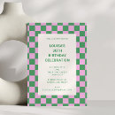 Recherche de damier anniversaire invitations Typographie simple