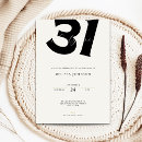 Recherche de anniversaire 31 ans cartes invitations Élégant