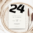 Recherche de 24 ans invitations Noir et blanc