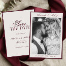 Recherche de burgundy save the dates Minimaliste
