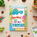 Recherche de aiment vœux cartes Dinosaure