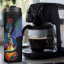 Recherche de guitare rouge tasses Bleu