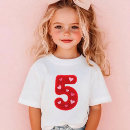 Recherche de numéro 5 tshirts Fête d'anniversaire