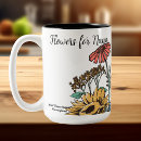Recherche de fleurs bleues tasses Grand-mère