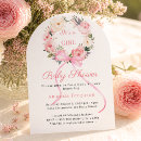 Recherche de couronne rose invitations Bébé fille
