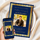 Recherche de anniversaire 18 ans cartes invitations Bleu marine