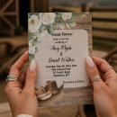 Recherche de country western mariage invitations Rustique