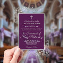 Recherche de argent pourpre invitations Élégant