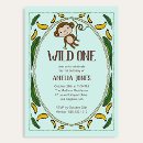 Recherche de singe de l anniversaire invitations Jungle