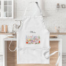 Recherche de floral coloré tabliers Monogramme