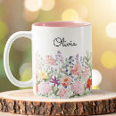 Recherche de jolie fleur tasses Élégant