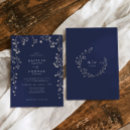 Recherche de bleu nuit mariage invitations Élégant