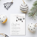 Recherche de unique noël invitations Noir et blanc