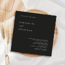 Recherche de de carrées mariage invitations Noir