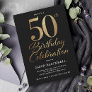 Suche nach 50 geburtstags party karten einladungen gold