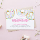 Recherche de de beignet anniversaire invitations Aquarelle