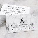 Recherche de salon de coiffure cartes visite Chic