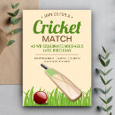 Recherche de cricket invitations Fête