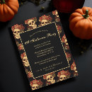 Recherche de crâne de halloween invitations Noir