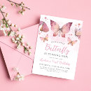 Recherche de aquarelle rose invitations Papillons
