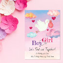 Recherche de grue mignonne cartes postales Baby shower