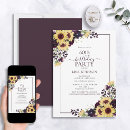 Recherche de tournesol anniversaire invitations Aquarelle