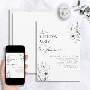 Recherche de floral noir et blanc invitations Typographie