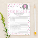 Recherche de baby shower elephant games Fille