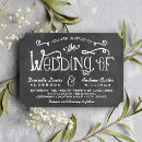 Recherche de tableau noir mariage invitations Rustique